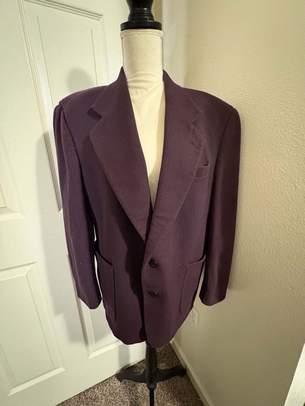 Vintage Oscar De La Renta Studio Purple Blazer Sport Coat Jacket